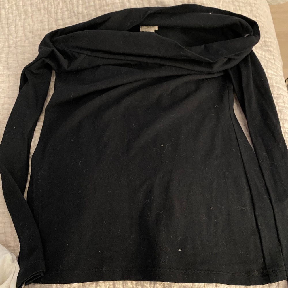 J Crew Off the Shoulder Striped Top Black